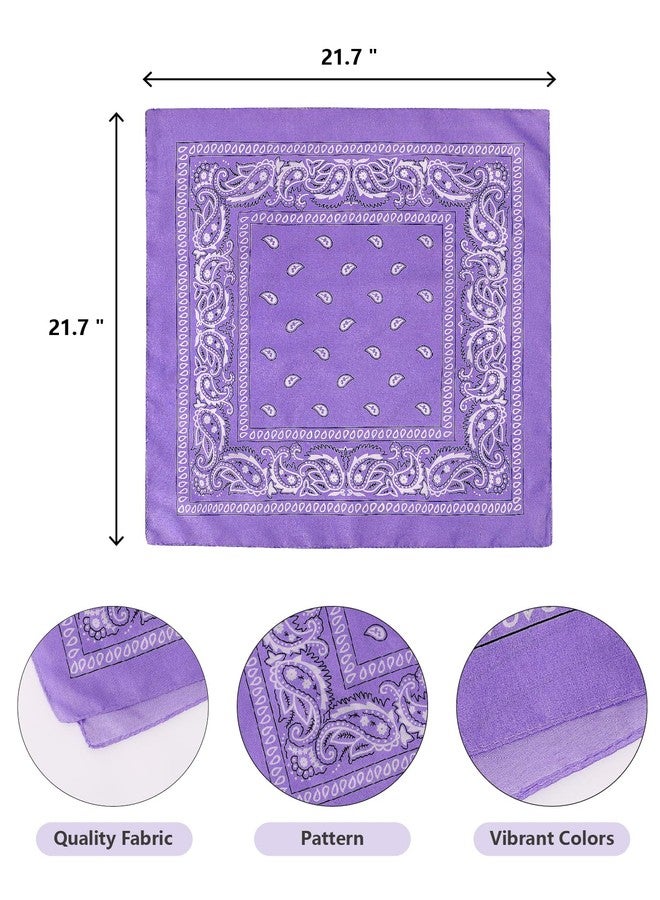 Funny World Purple Cowgirl Hat Cowboy Hat with Bandana, One Size, Purple - Image 4